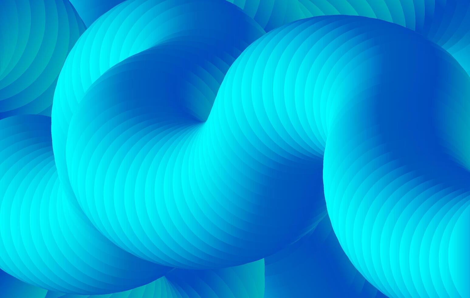 Abstract Blue Morphing Tubes 3D Rendered Fluid Swirls vector