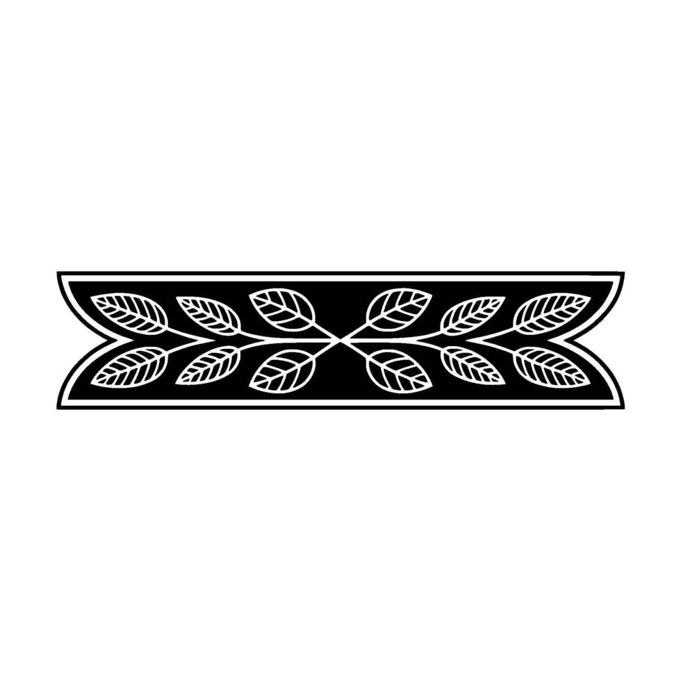 Elegant Black and White Leaf Banner Illustration vector