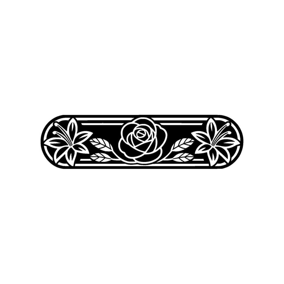 Floral Ornament Rose and Lily vector