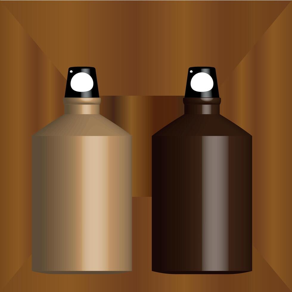 3d illustration of a drinking bottle in a minimalist style vector