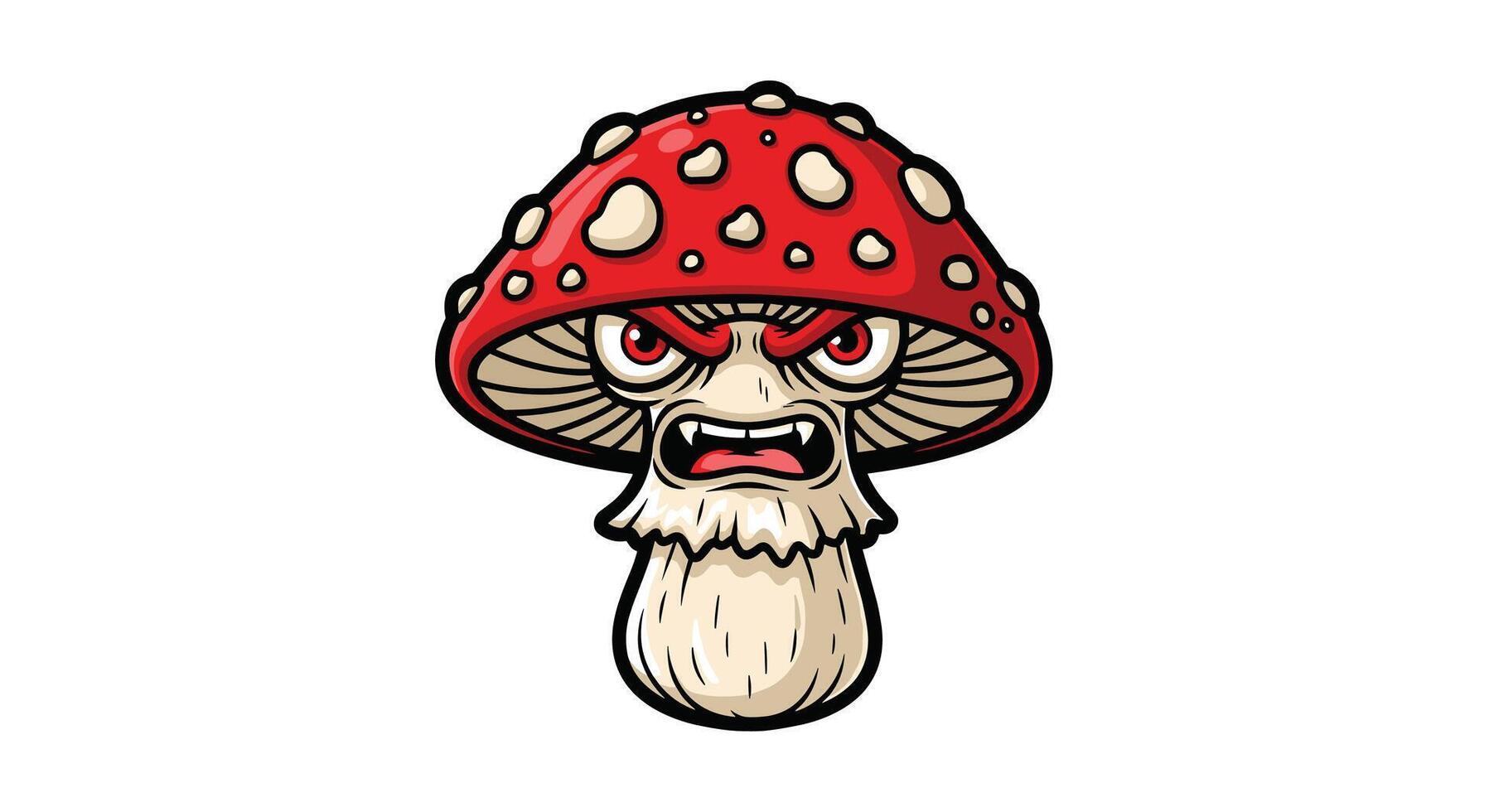 The Angry Mushroom An Animated Fantasy World Digital Art Character Design Idea vector