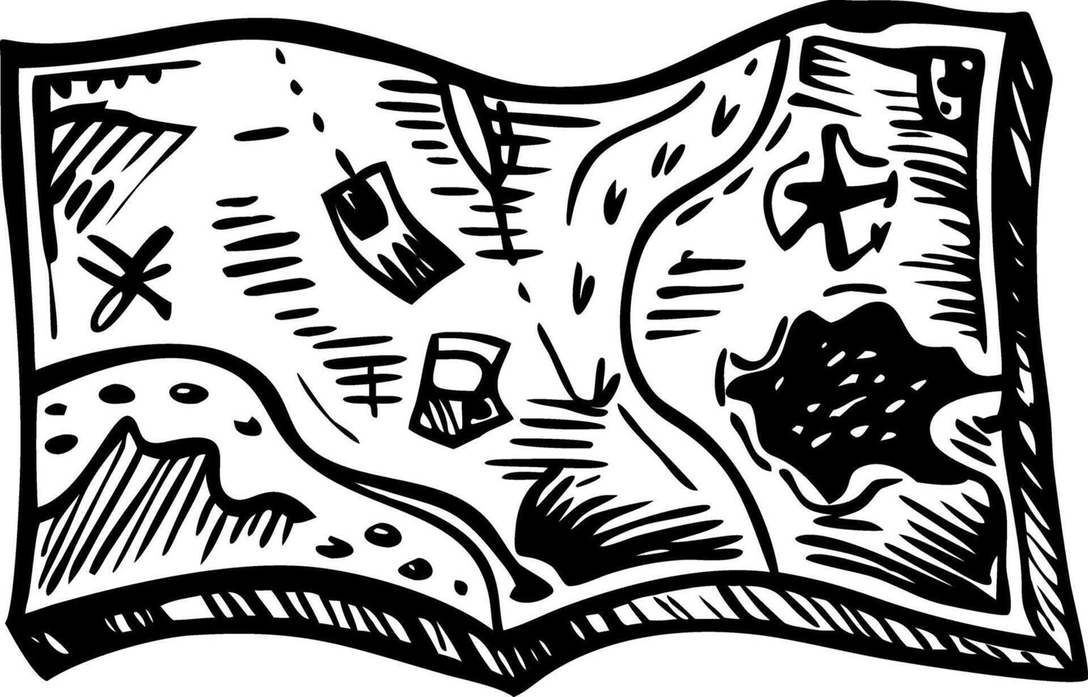 A vintage style illustration representing hunting map vector