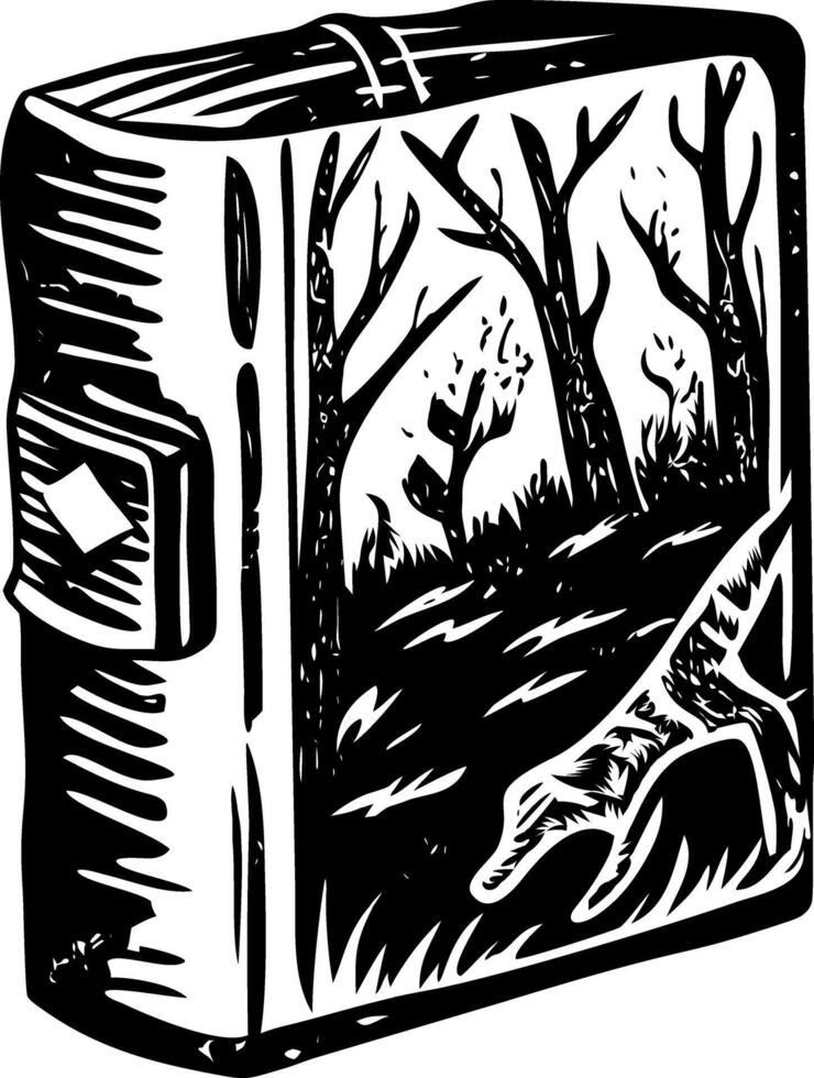 A vintage style illustration depicting hunting journal vector