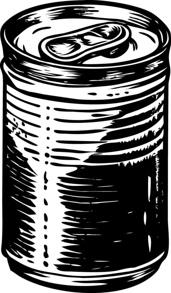 A vintage style illustration representing tin juice vector