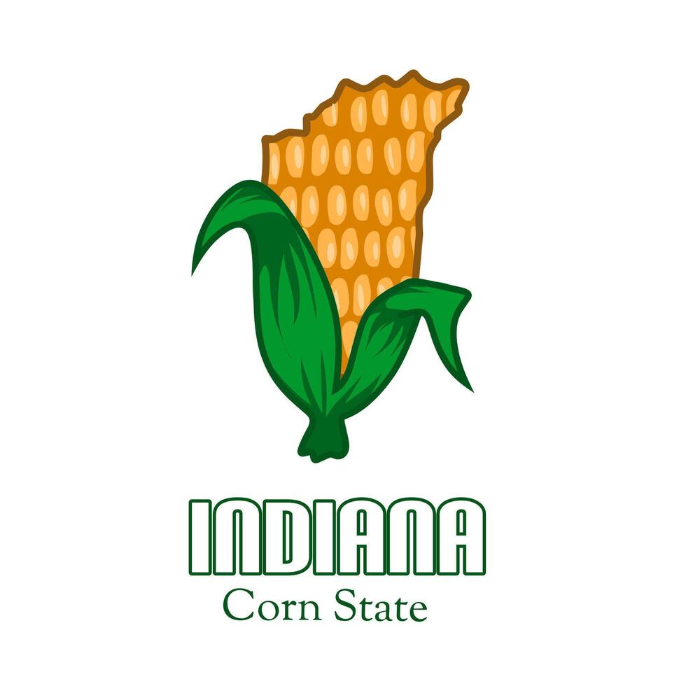 Indiana Corn State Symbol Perfect for Sticker, Apparel, etc vector