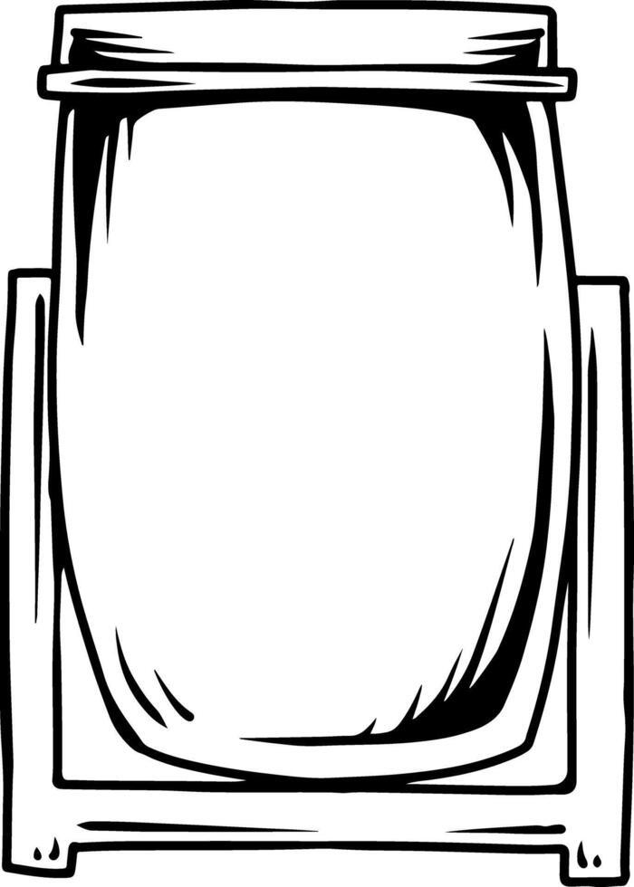 Park Trash Can Line Art vector