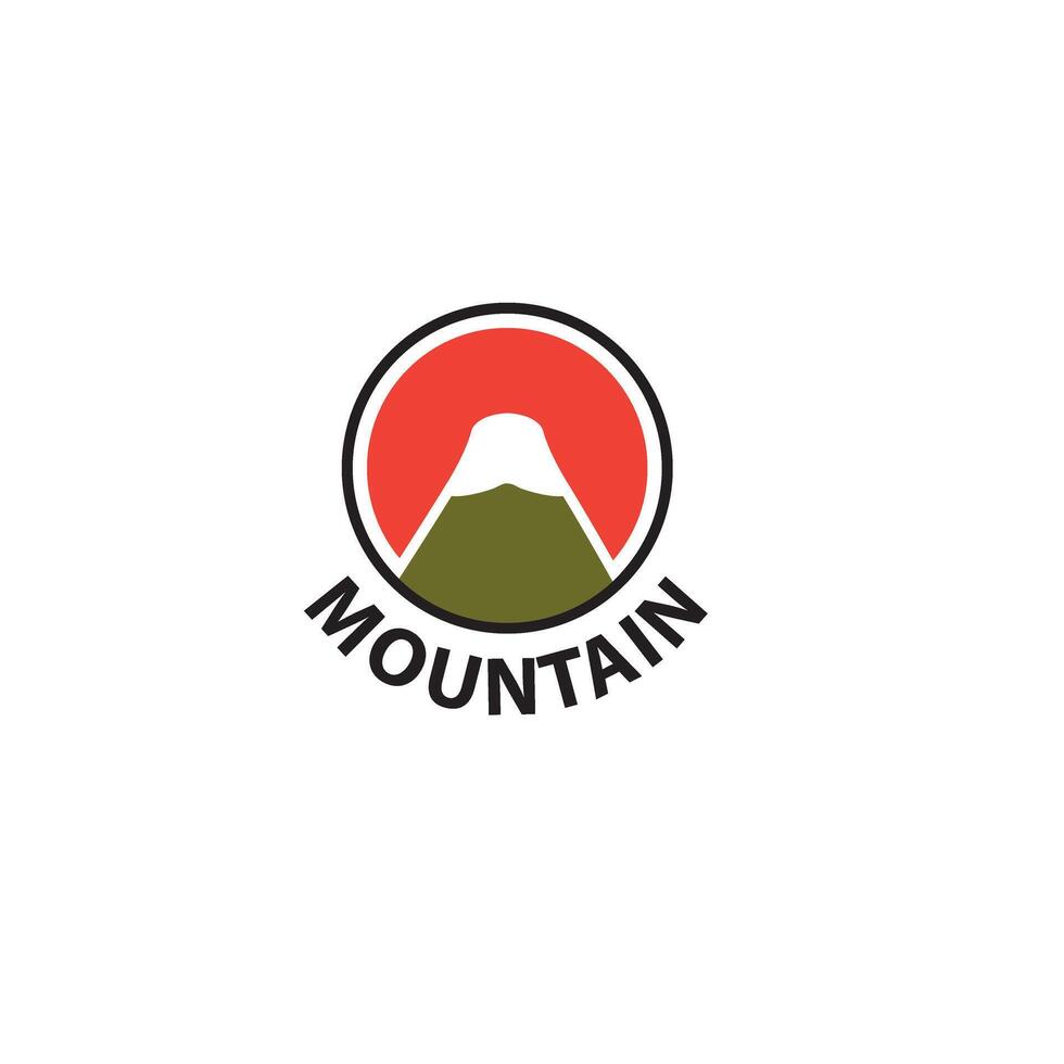 mountain logo design template vector
