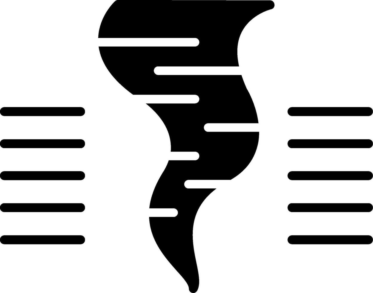 Tornado Wind Destruction Symbol vector