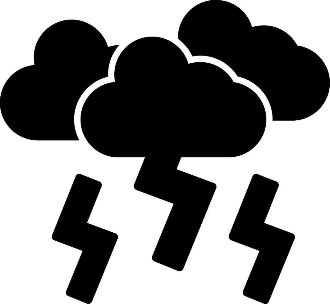 High-Voltage Lightning Strike Icon vector