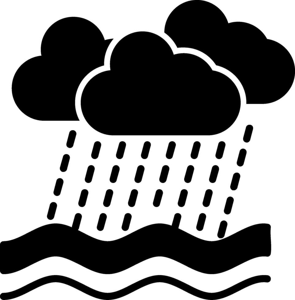 Overflowing River Flood Alert vector