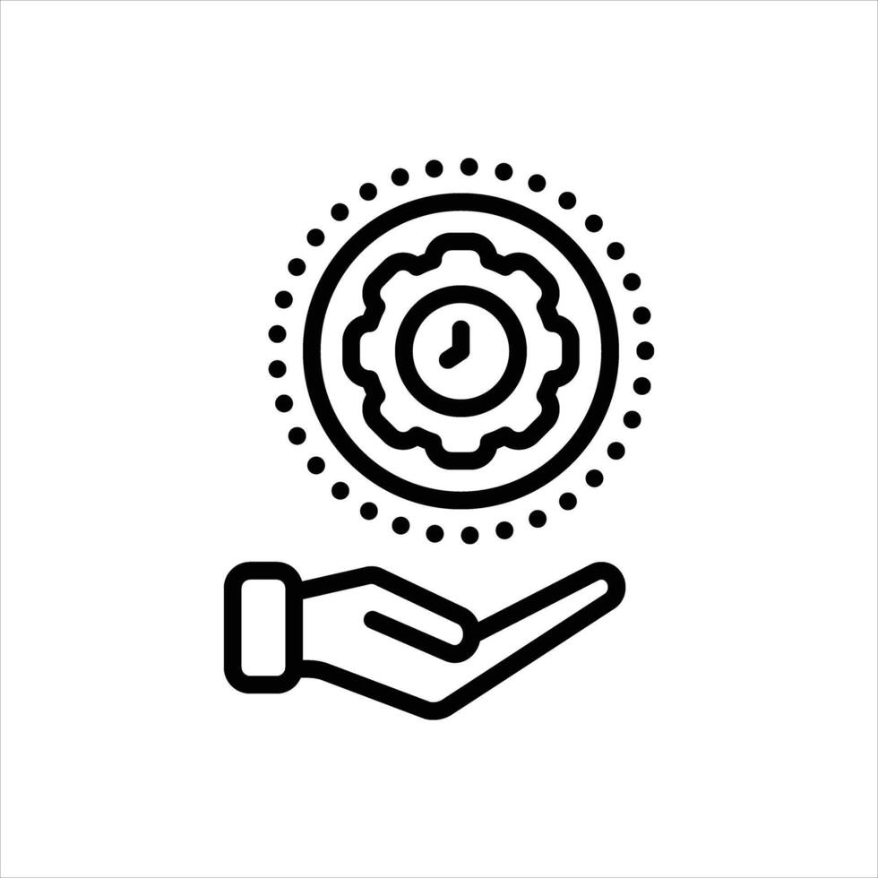 Black line icon control vector