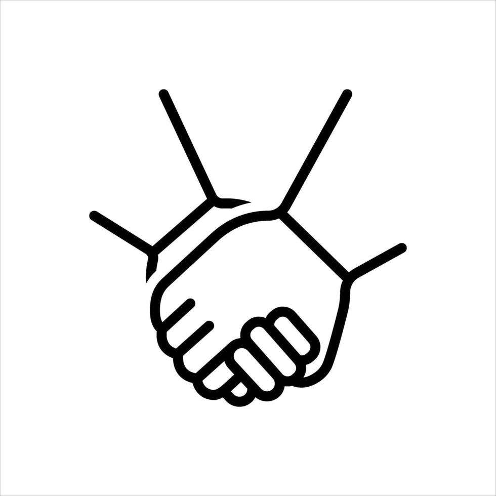 Black line icon holding vector
