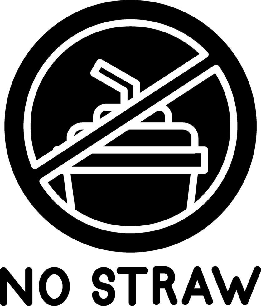 Green Choice Straw-Free Reminder Graphic vector