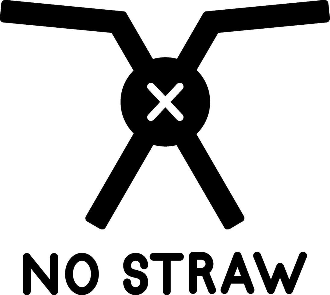 Protect Nature Skip the Straw Icon vector