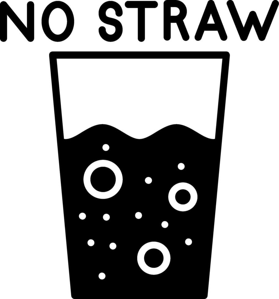 Skip the Straw Public Campaign Icon vector