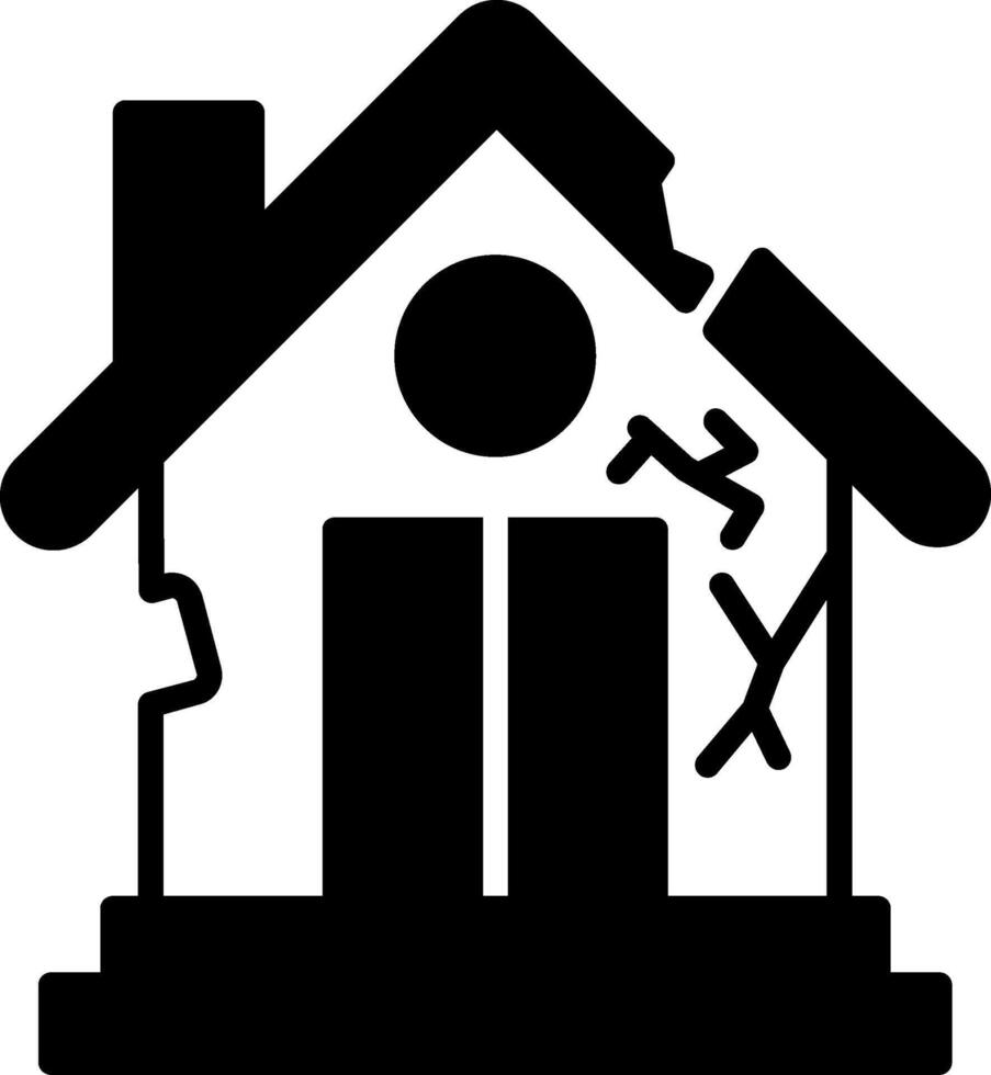 Residential Property Damage Coverage Symbol vector