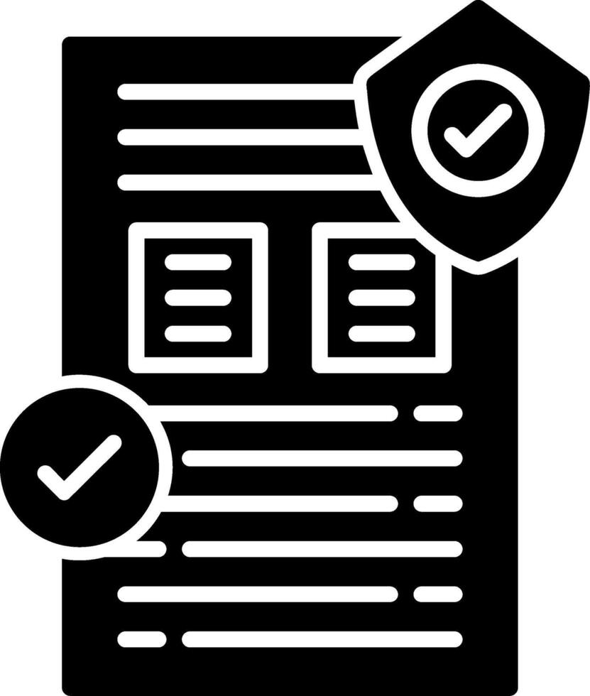Insurance Policy Agreement Document Icon vector