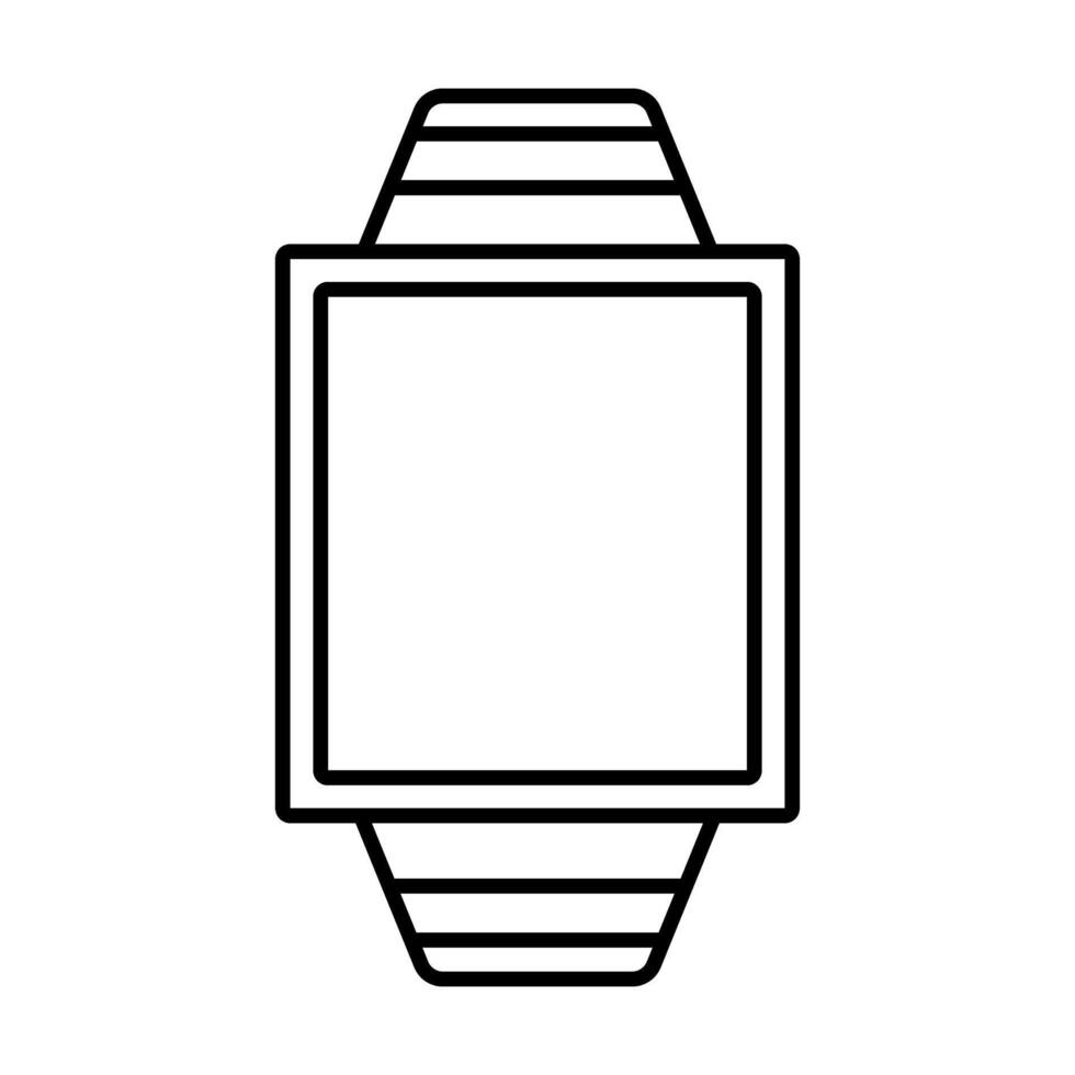 smartwatch wearable technology icon illustration design graphic flat and line style vector