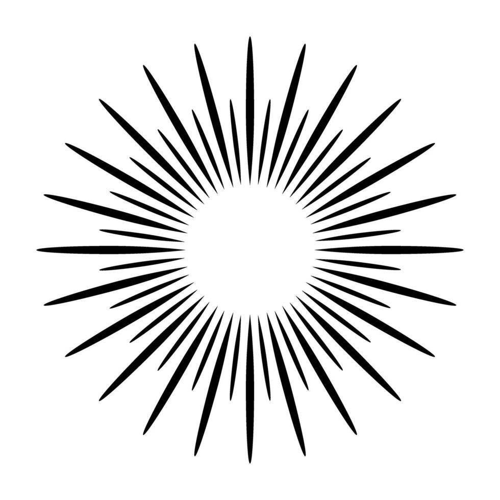 Sunburst web icon. Simple illustration of sunburst icon for web vector