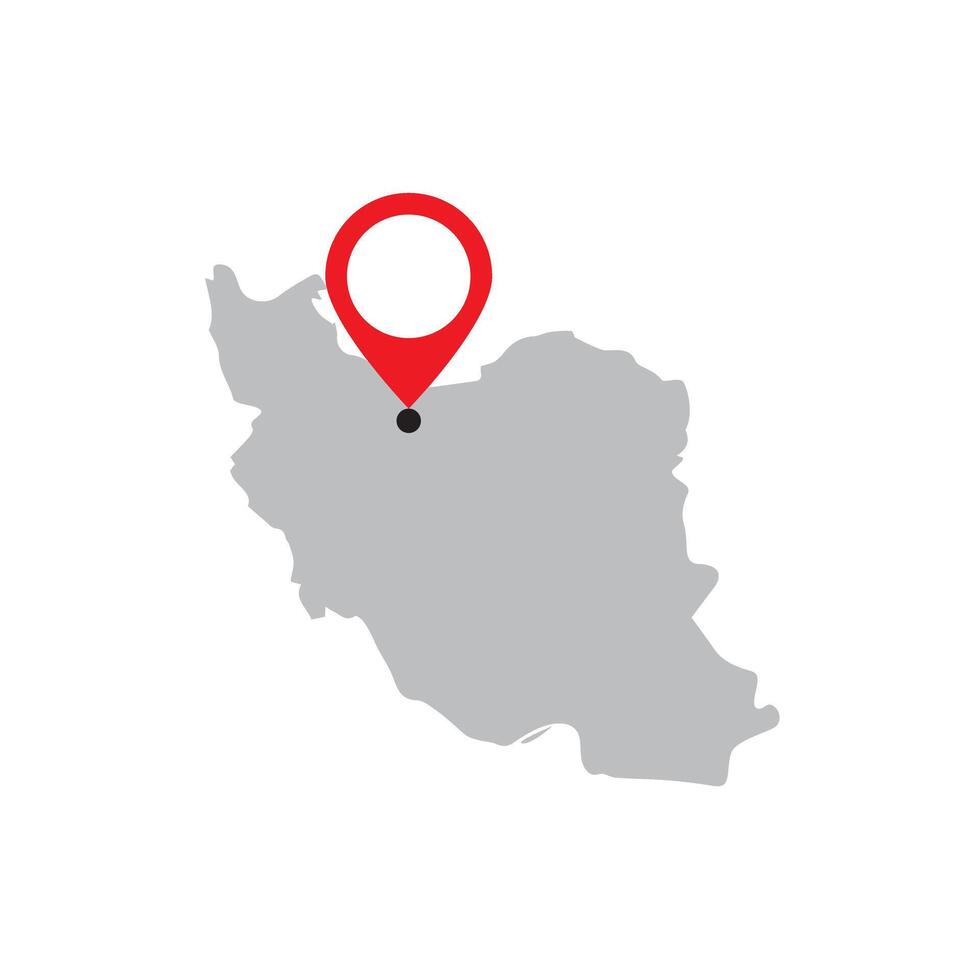 Illustration of Iran map vector