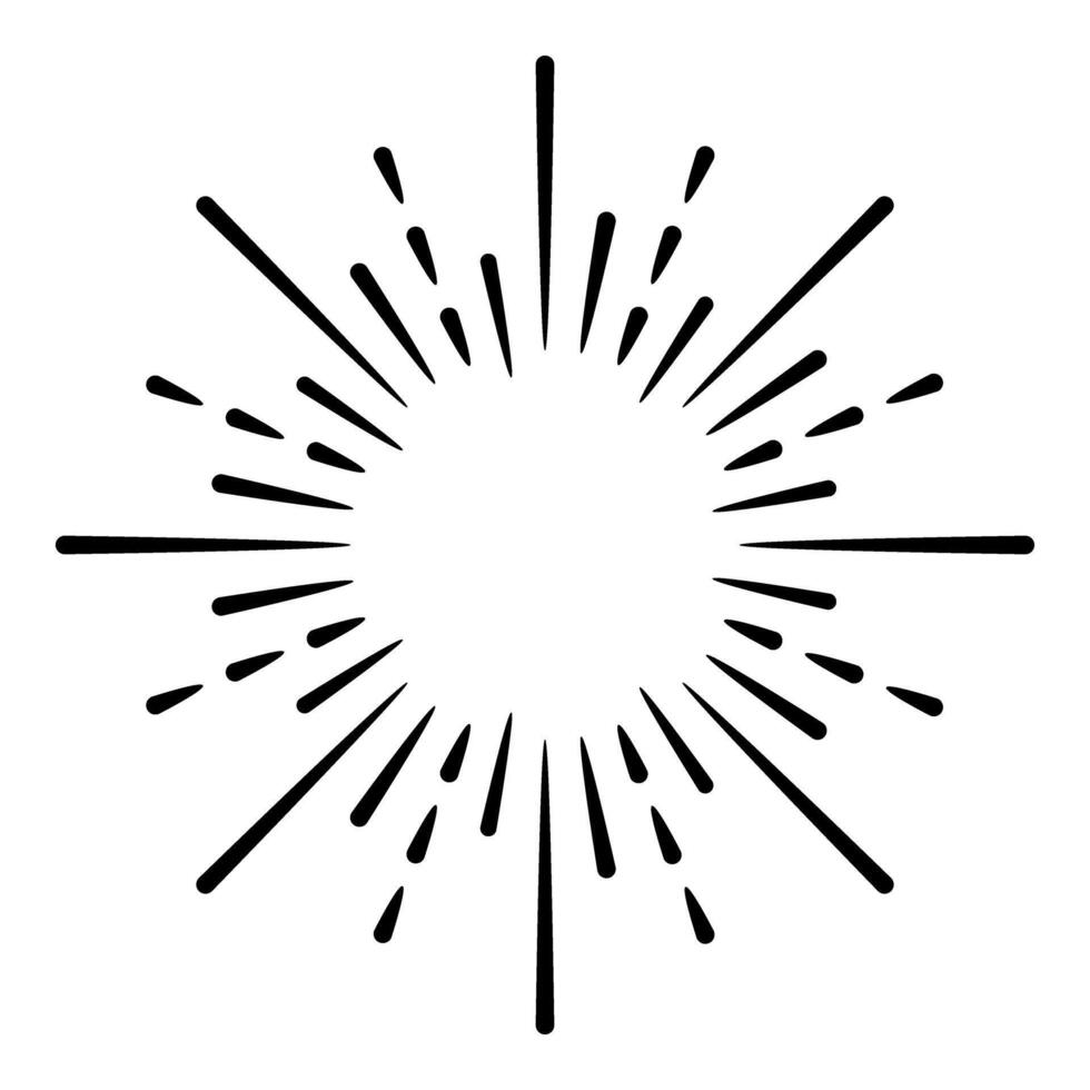 Sun burst web sign or icon. Simple illustration of sun burst icon for web vector