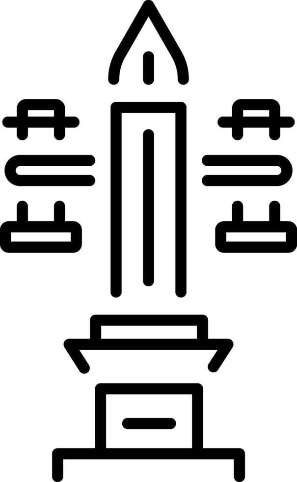 A line style icon showing obelisk vector