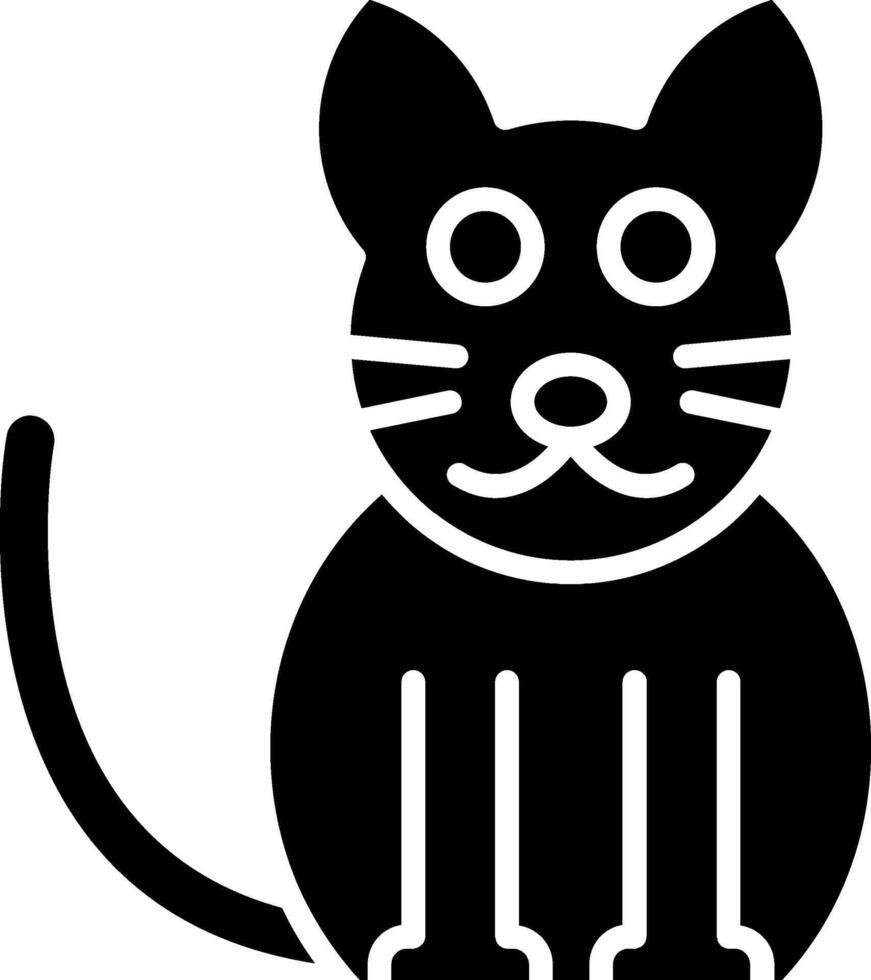 House Cat with Calm Expression vector