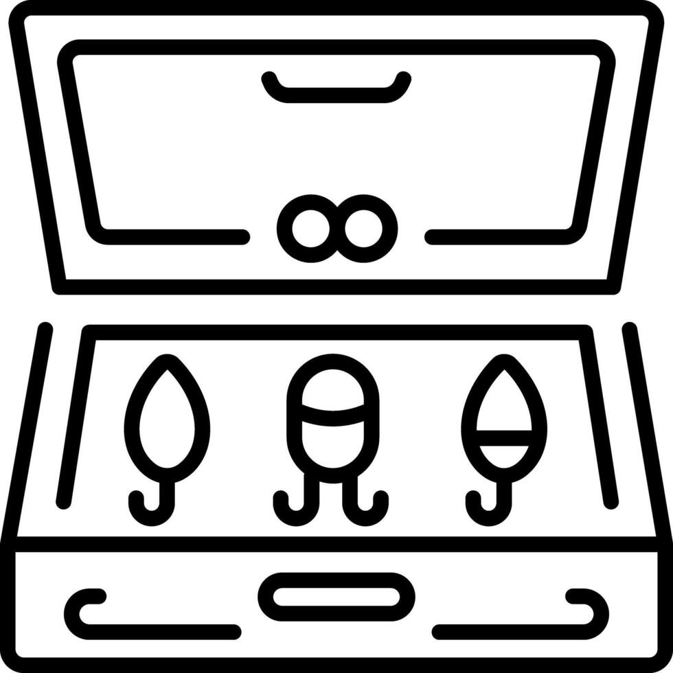 A outline style icon depicting jigging vector