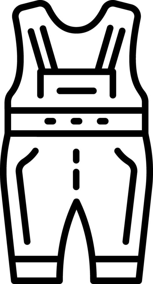 A outline style icon depicting fishing waders vector