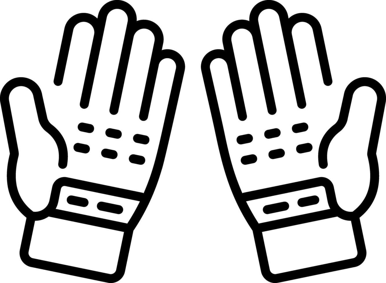 A line style icon depicting gloves vector