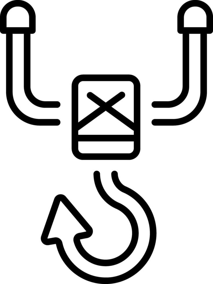 A line style icon depicting hook vector