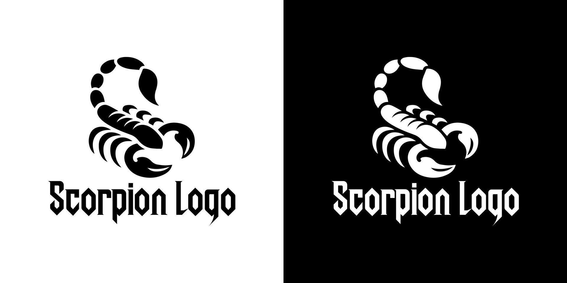 Professional Scorpion Logo Design with Geometric Shapes in Black and White vector
