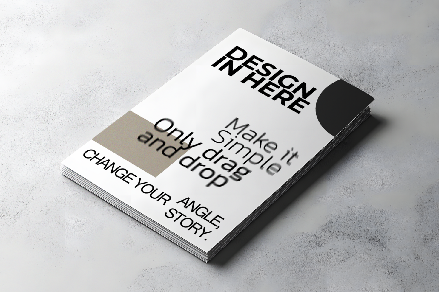 Stack of Magazines Mockup on a Concrete Surface psd
