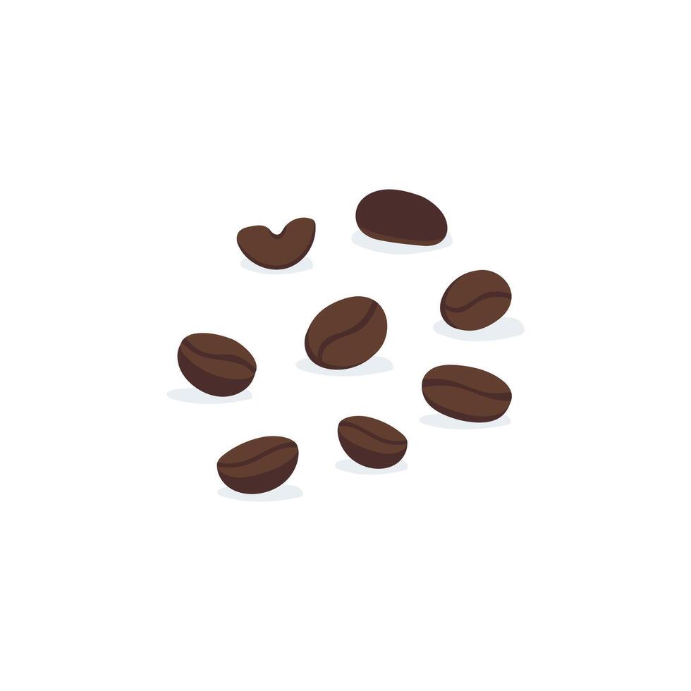 Roasted coffee beans in style vector