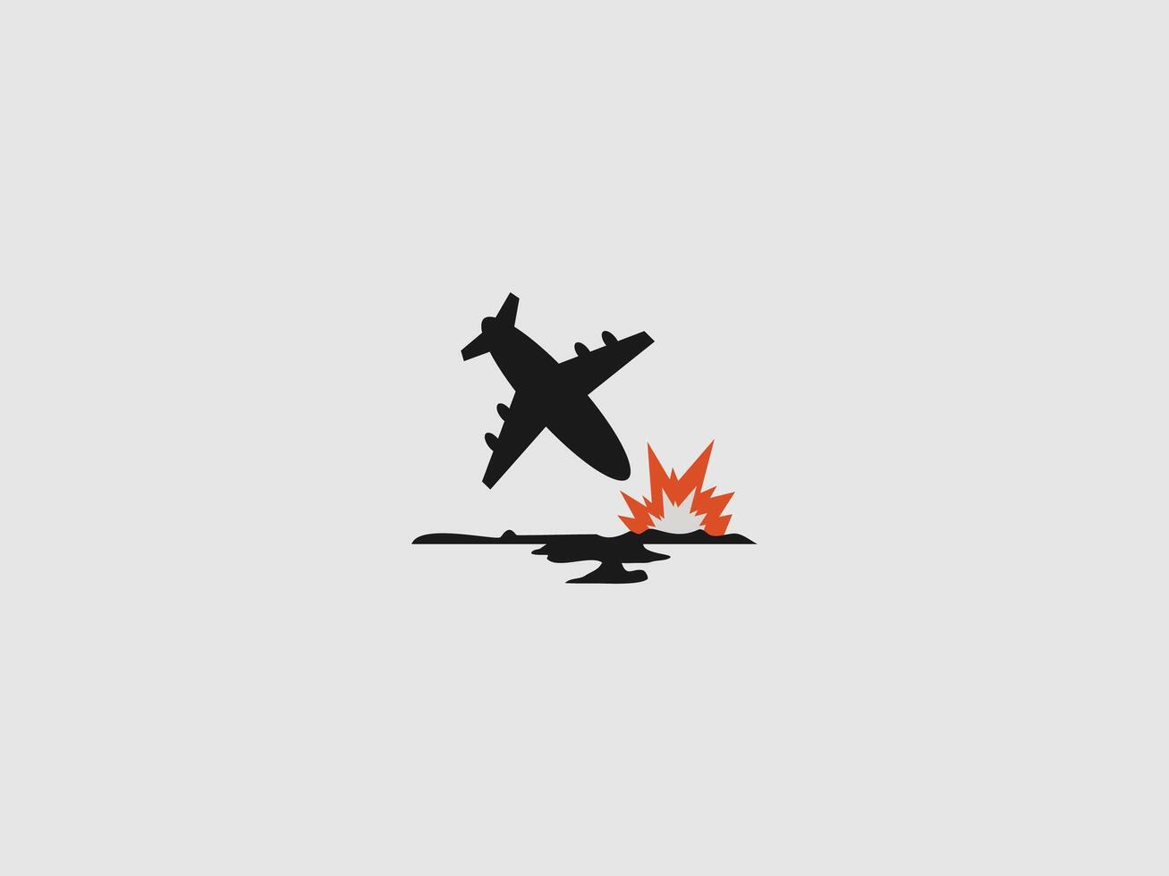 A black silhouette icon of an airplane vector