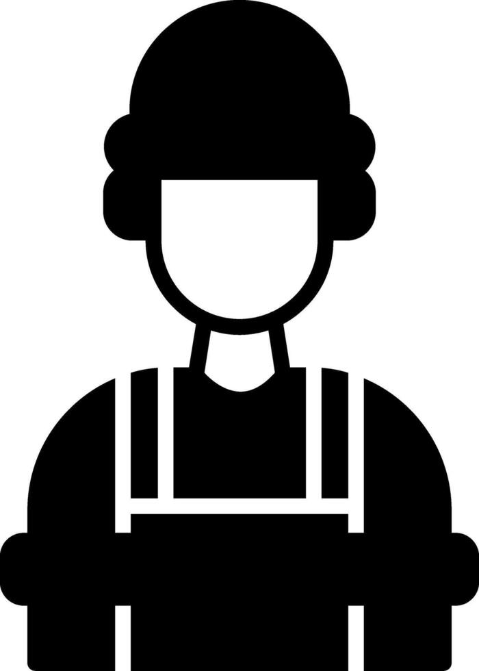 Industrial Warehouse Worker Icon vector