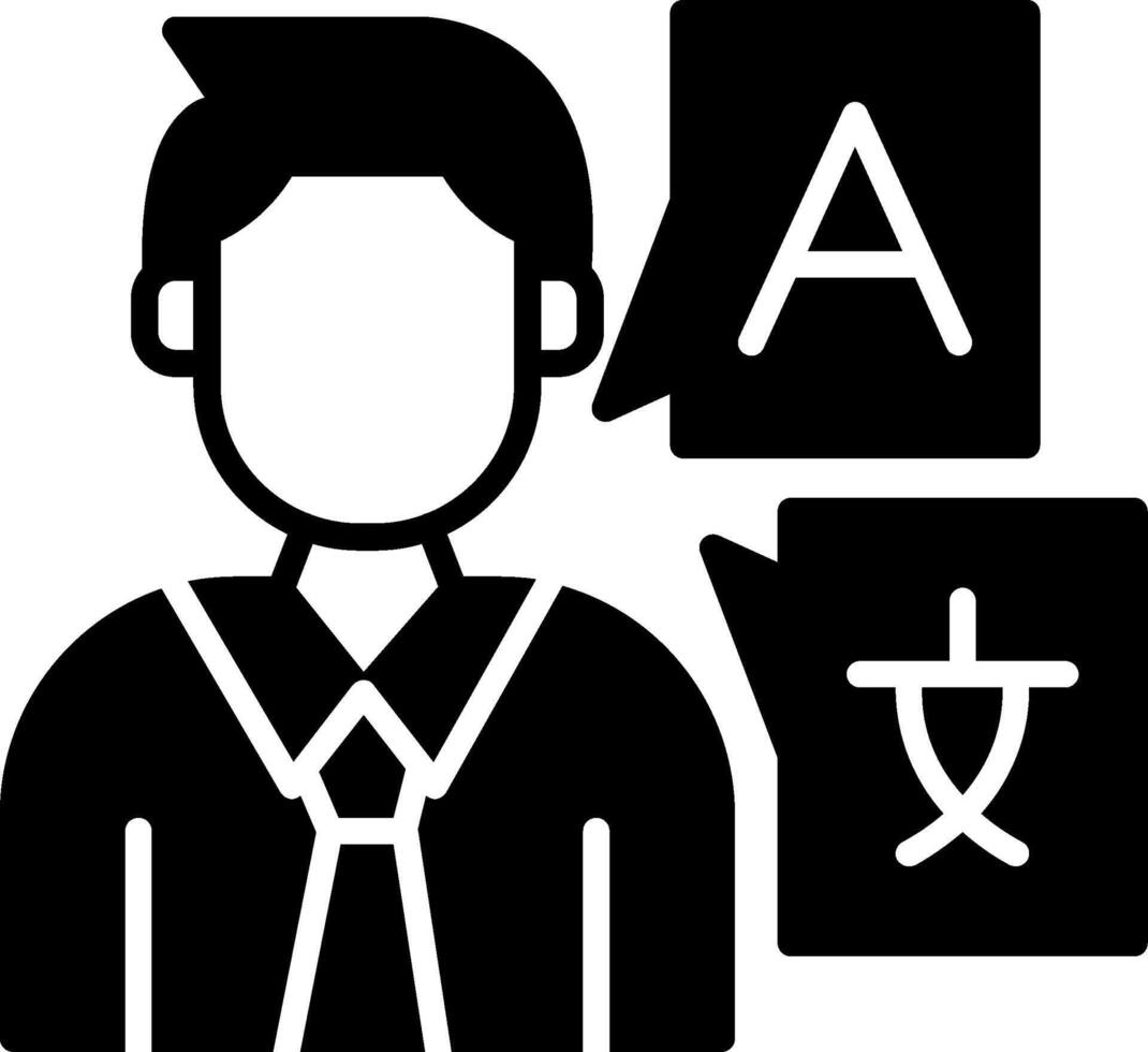 Real-Time Language Interpreter Icon vector