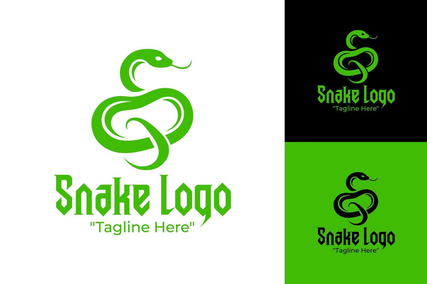 Green Snake Logo Design for Professional Branding and Business Identity vector