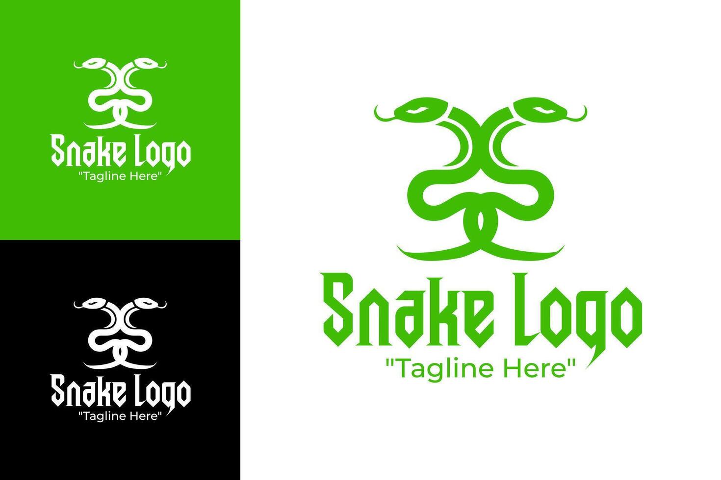 Professional Green Snake Logo for Company Branding and Digital Presence vector