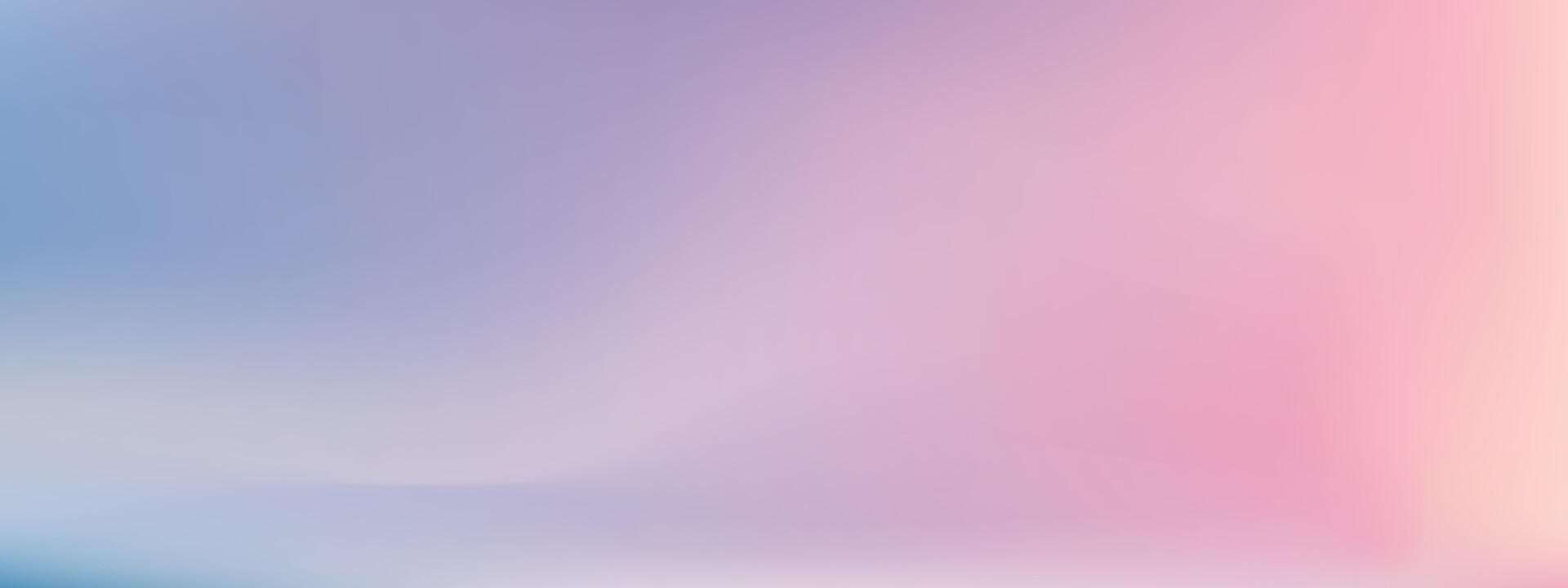 Minimal background with abstract pink mesh and gradient. Light blur effect in blue and pastel tones. Fluid transition evokes sky and water. illustration. vector