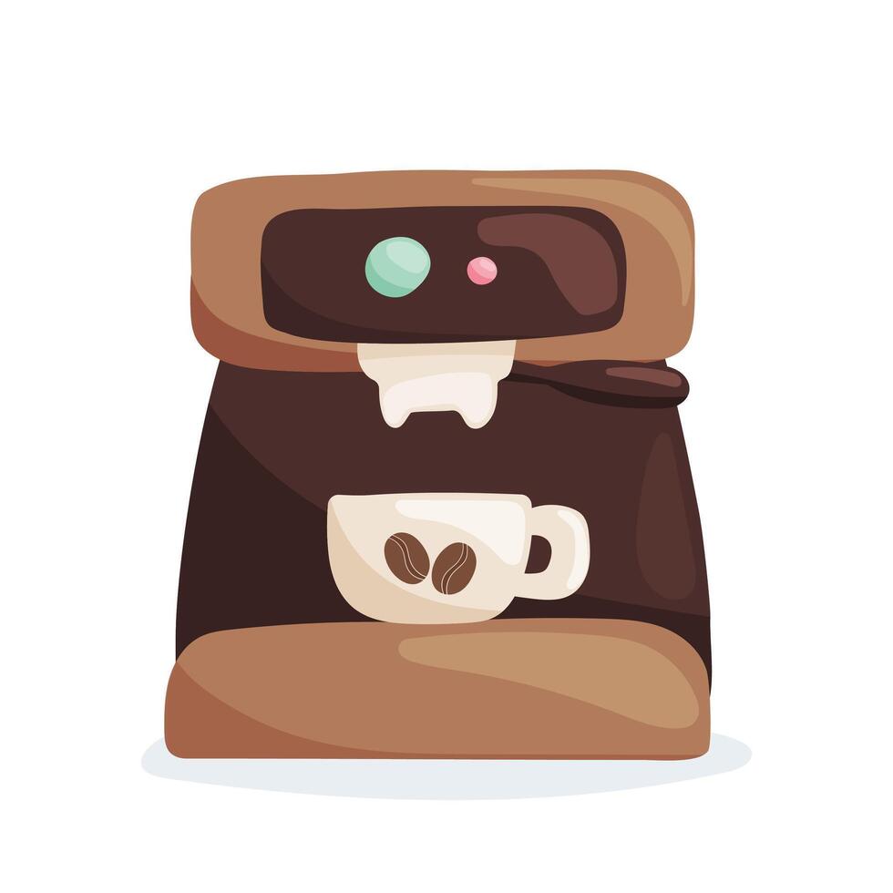 Modern coffee machine with a cup vector