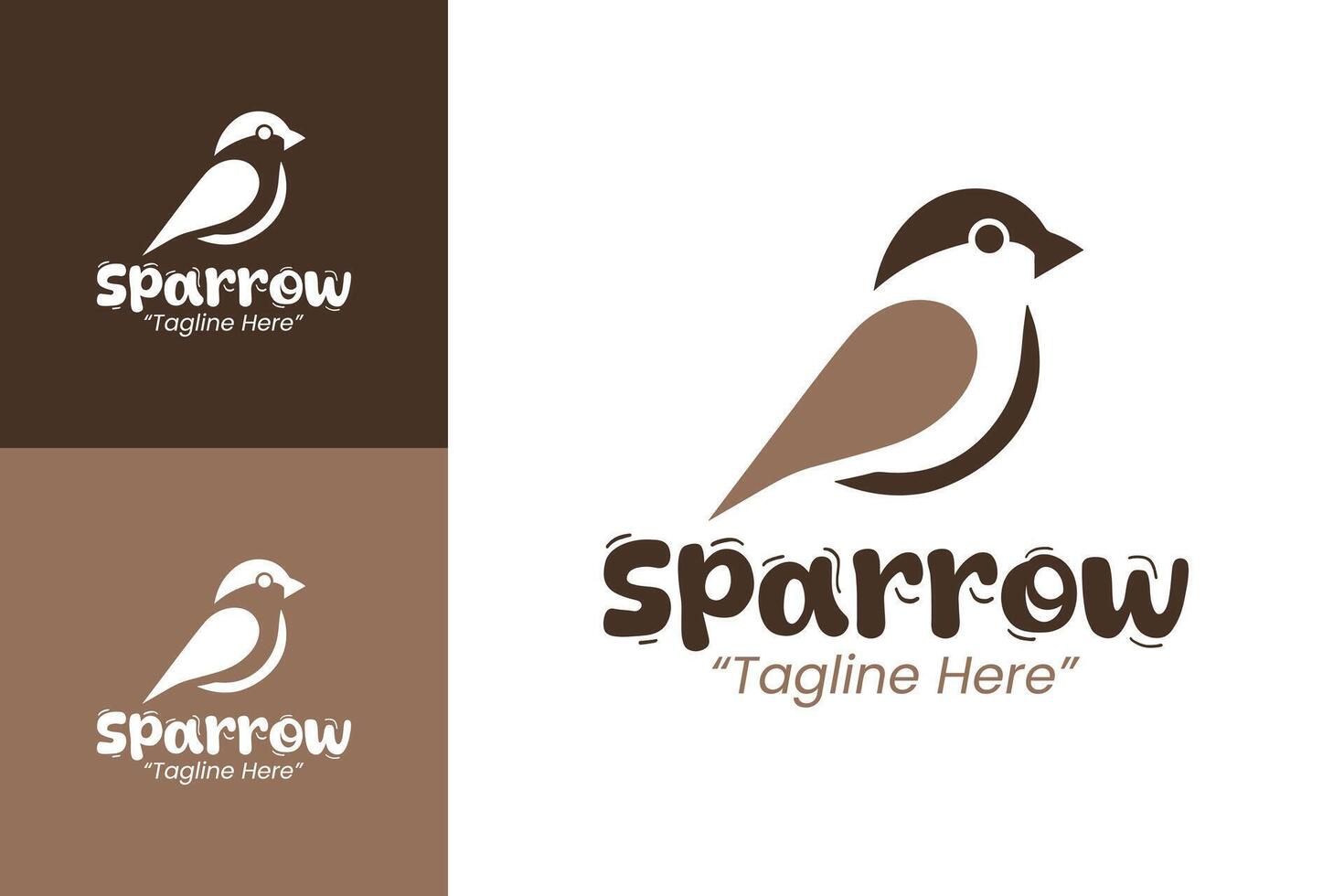Sparrow Logo for Nature Inspired Brand with Elegant Design vector