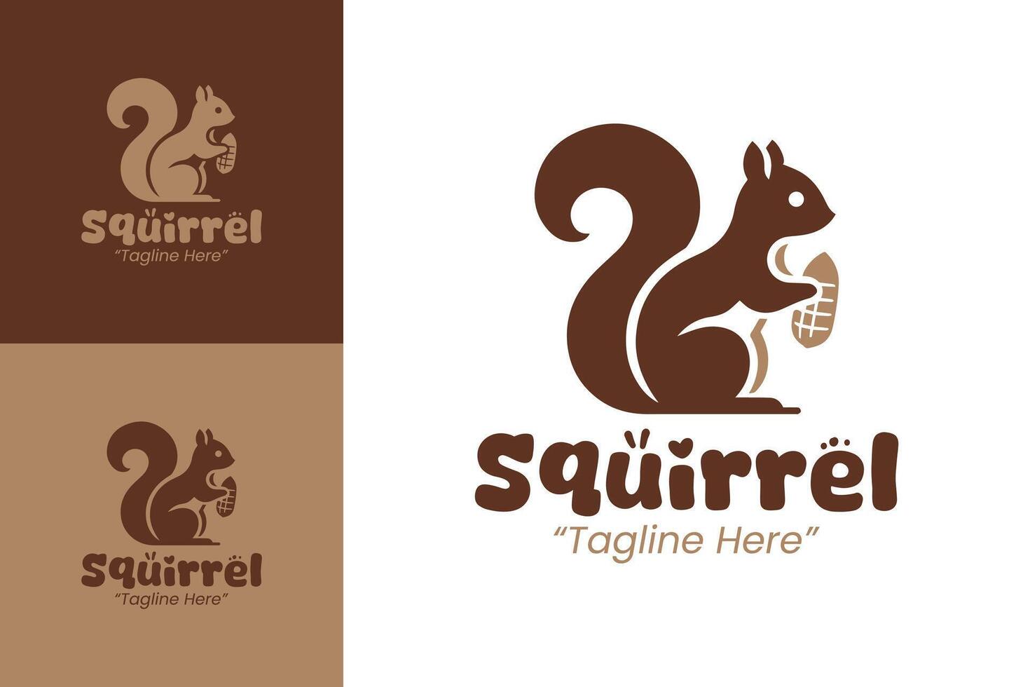 Creative Squirrel Logo with Cute Design for Animal and Pet Businesses vector