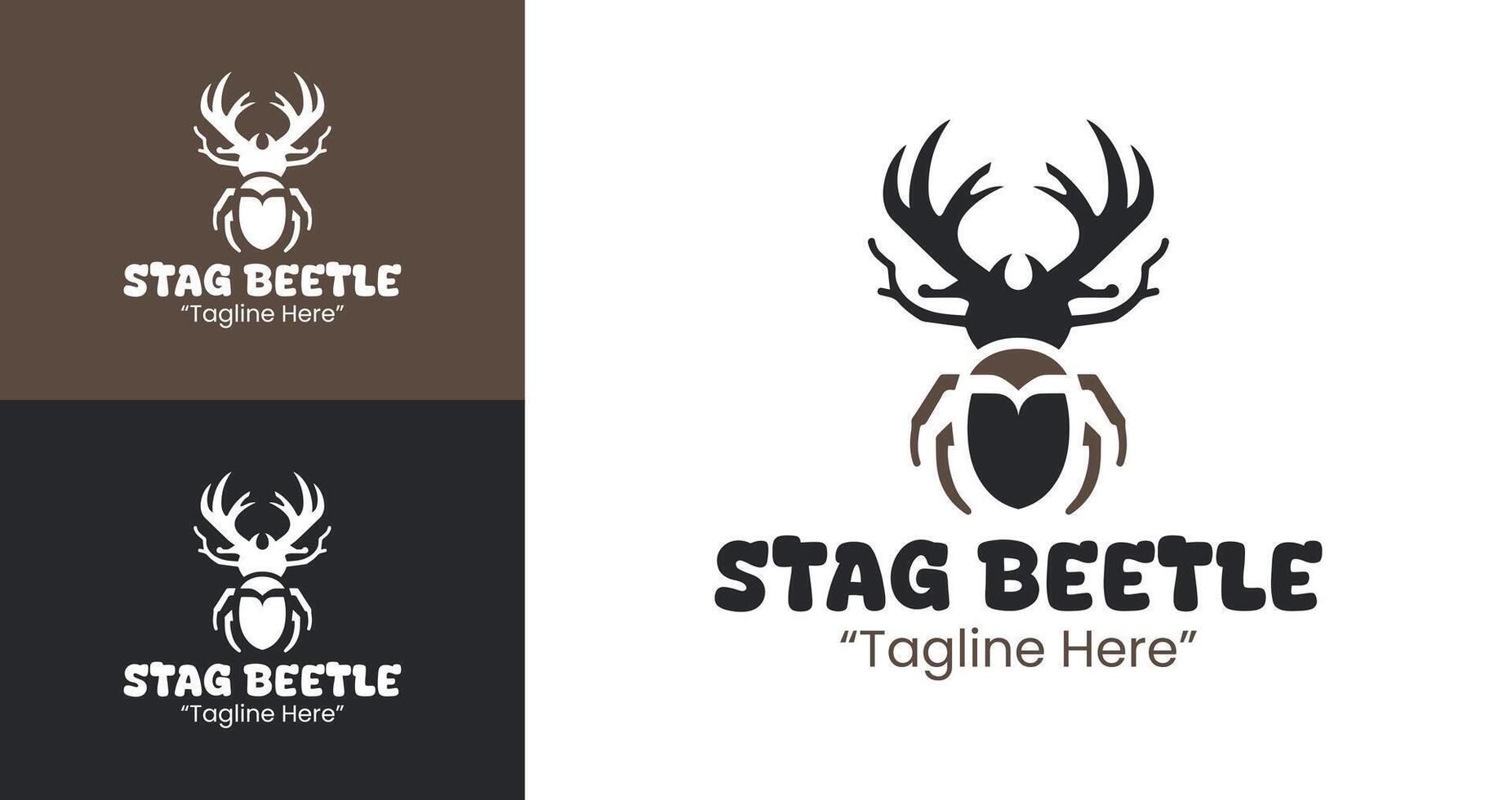 Simple and Elegant Stag Beetle Logo for Professional Branding Projects vector