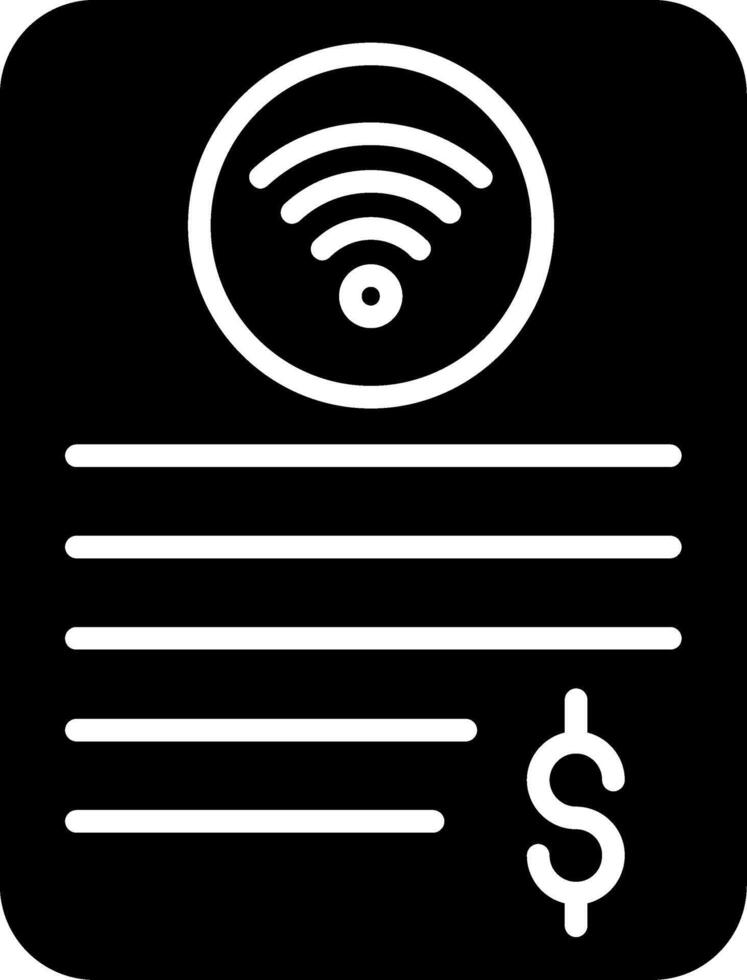 Monthly Internet Service Bill vector