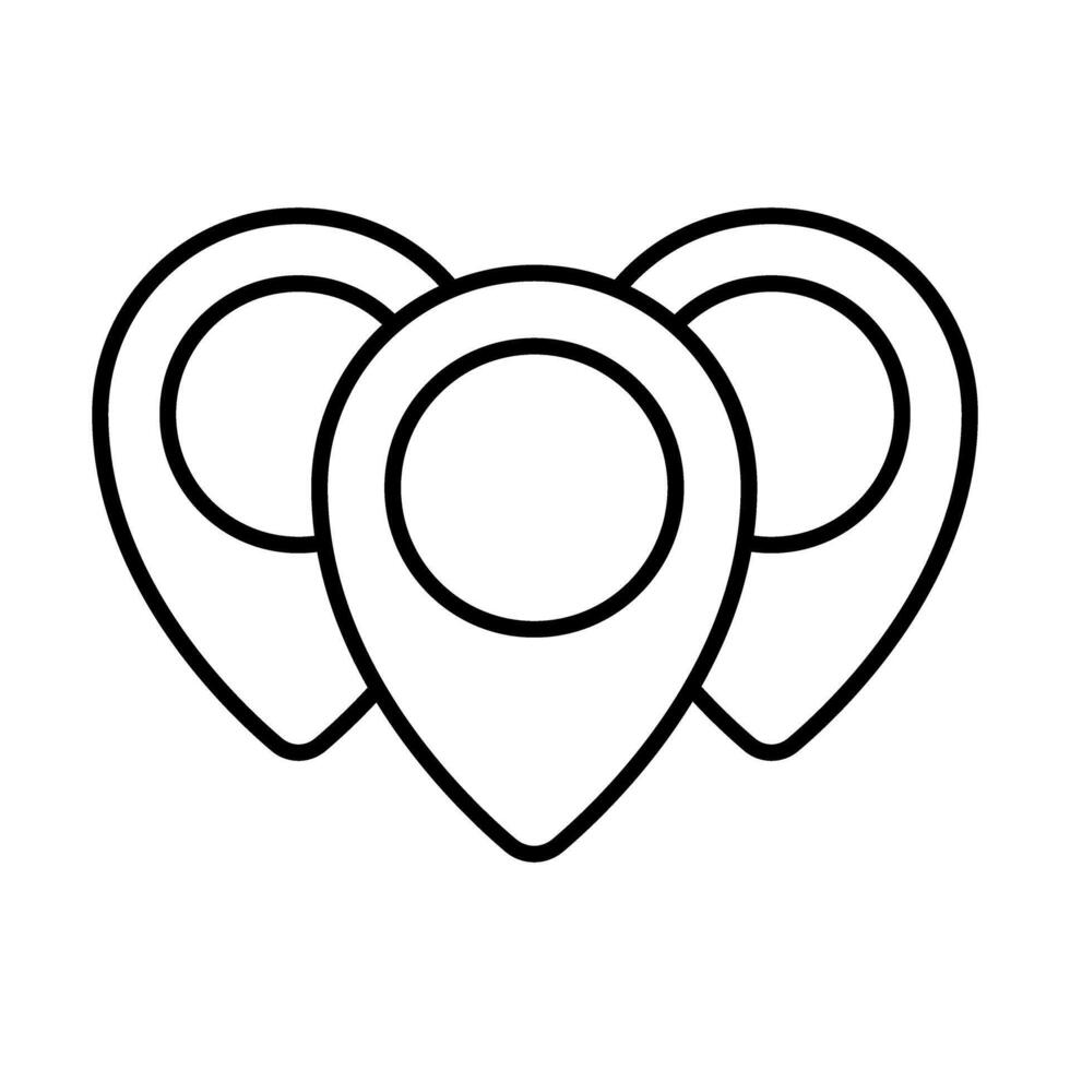 location pin icon over white background, line and fill style, illustration vector