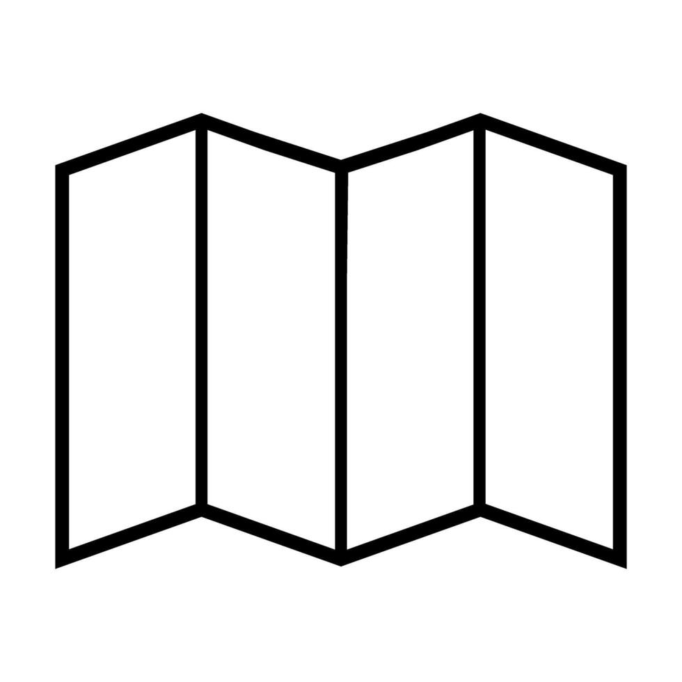 Map icon design symbol of navigation and direction in flat style. vector