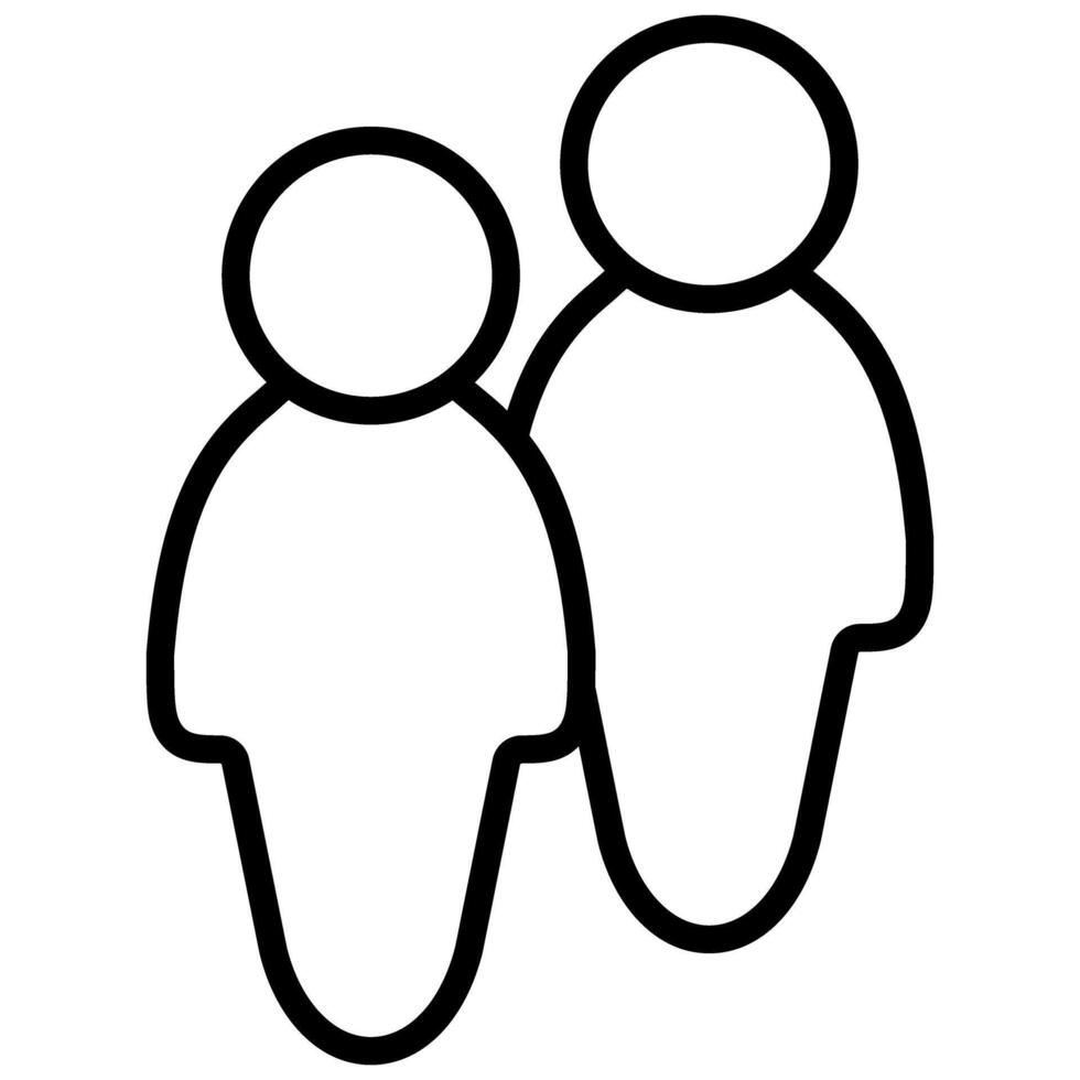 Man and woman icon. Man and woman icon isolated on white background vector