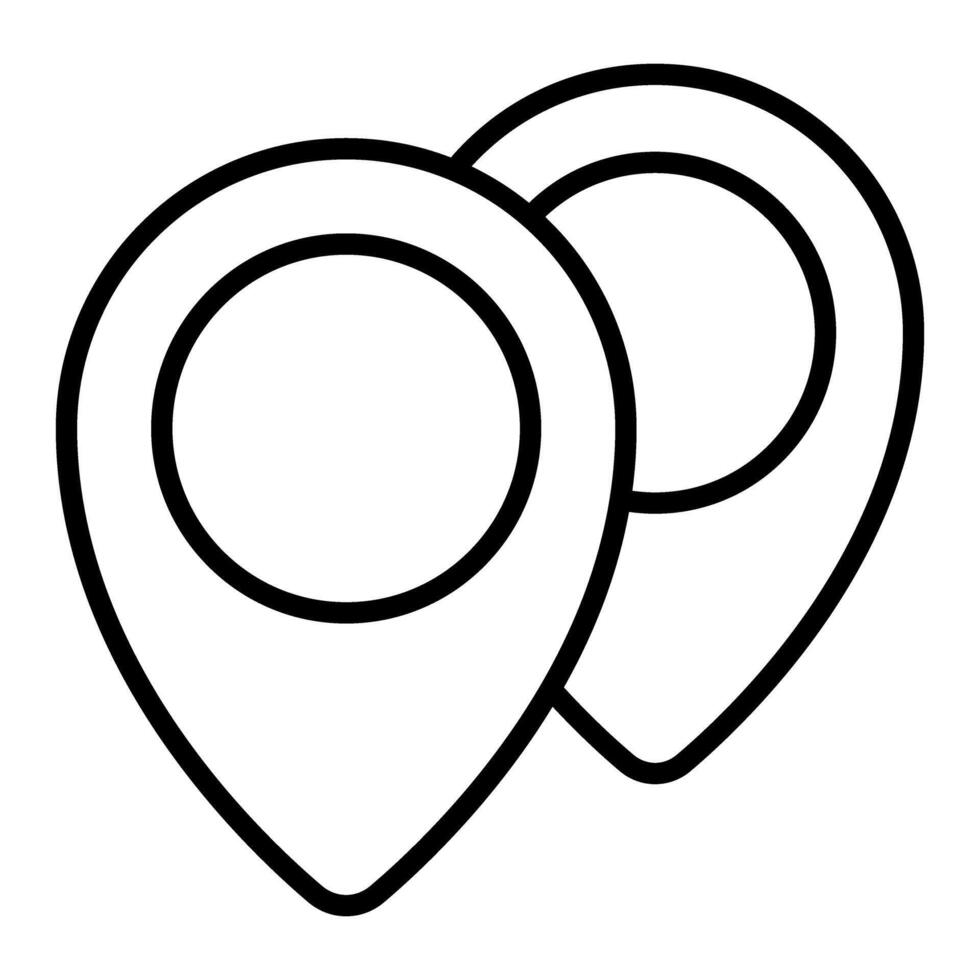 location pin location icon illustration design graphic flat style black and white vector