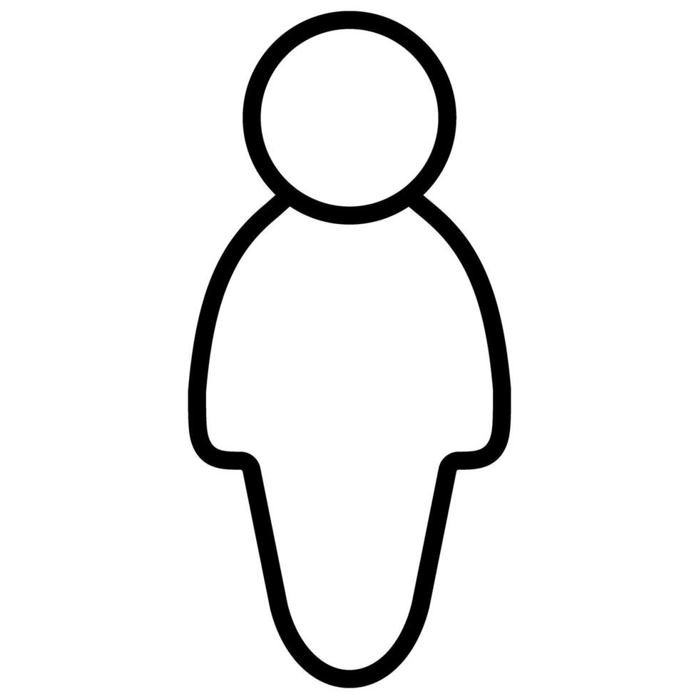Person icon. Outline person icon for web design isolated on white background vector
